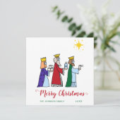 メリーおもしろいクリスマス三王国王挨拶 シーズンカード (スタンド正面)