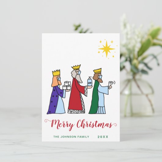 メリーおもしろいクリスマス三王国王挨拶 シーズンカード (スタンド正面)