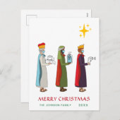 メリーおもしろいクリスマス三王国王挨拶 シーズンポストカード (正面/裏面)