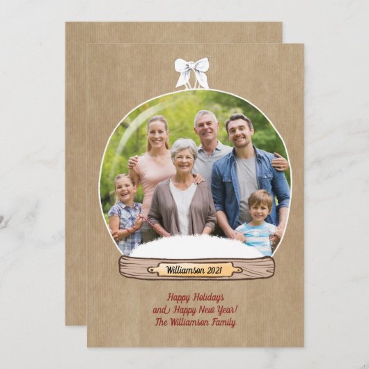 メリーおもしろいクリスマス家族写真 (正面/裏面)