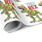 メリーおもしろいクリスマス恐竜サンタハット ラッピングペーパー (ロールコーナー)