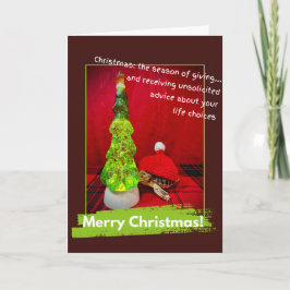 メリーおもしろいクリスマス未承諾アドバイスカメ カード