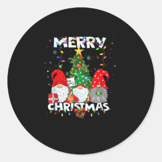 メリーおもしろいクリスマス格言シャツファミリークリスマス少年 ラウンドシール