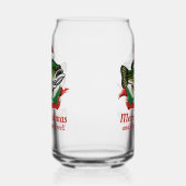 メリーおもしろいクリスマス釣りマス魚釣りサンタフィッシュ ガラス缶 (左)