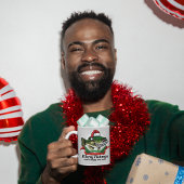 メリーおもしろいクリスマス釣りマス魚釣りサンタフィッシュ コーヒーマグカップ