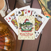 メリーおもしろいクリスマス釣りマス魚釣りサンタフィッシュ トランプ