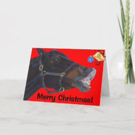 メリーおもしろいクリスマス馬カード シーズンカード