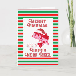 メリーおもしろいクリスマス魚釣りカード シーズンカード