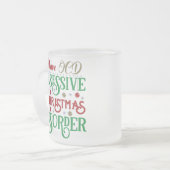 メリーおもしろいス・クリスマス・メッセージ付きクリスマス・カップ フロストグラスマグカップ (正面左)