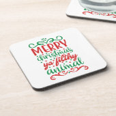 メリーおもしろい・クリスマス・ヤ・汚い動物 コースター (左側)
