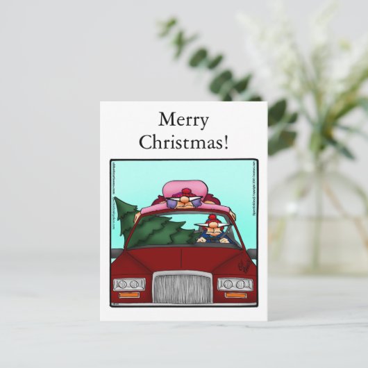 メリーおもしろい・クリスマス・ユーモアのはがき シーズンポストカード (スタンド正面)