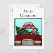 メリーおもしろい・クリスマス・ユーモアのはがき シーズンポストカード (正面/裏面)