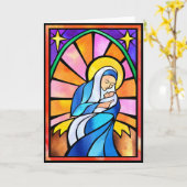 メリーおよび子供 カード (黄色い花)