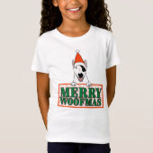 メリーおー！かわいい犬からのクリスマスの挨拶 Tシャツ (正面)