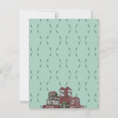 メリーおー!ブルドッグおもしろいサンタハット ノートカード (裏面)