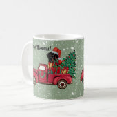 メリーおー!最高のロットワイラーパーソナライズされた コーヒーマグカップ (正面左)