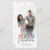メリーお洒落カラフルクリスマスのフルフォト シーズンカード (正面/裏面)