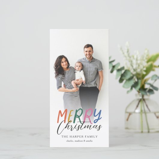 メリーお洒落カラフルクリスマスのフルフォト シーズンカード (スタンド正面)