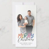 メリーお洒落カラフルクリスマスのフルフォト シーズンカード (正面)