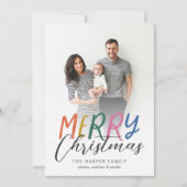 メリーお洒落カラフルクリスマスのフルフォト シーズンカード (正面)