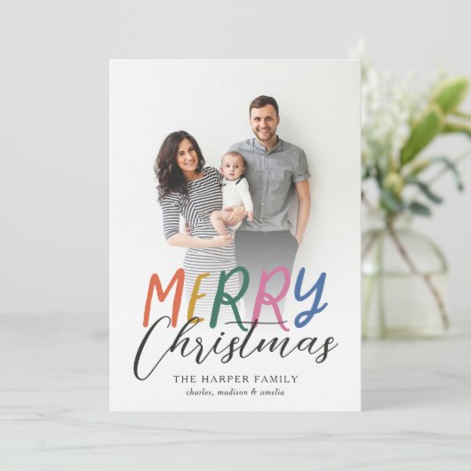 メリーお洒落カラフルクリスマスのフルフォト シーズンカード (スタンド正面)