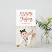 メリーお洒落カラフルクリスマス写真 シーズンカード (スタンド正面)