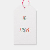 メリーお洒落カラフルクリスマス新年おめでとう ギフトタグ (裏面)