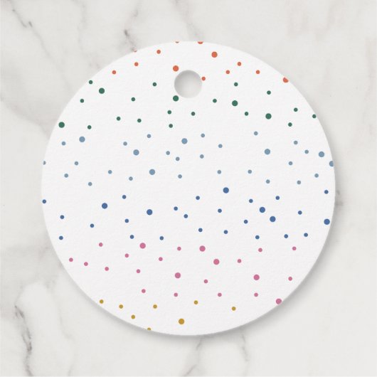 メリーお洒落カラフルクリスマス新年おめでとう フェイバータグ (裏面)