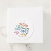 メリーお洒落カラフルクリスマス新年おめでとう フェイバータグ (インサイチュ)