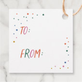 メリーお洒落カラフルクリスマス新年おめでとう フェイバータグ (裏面)