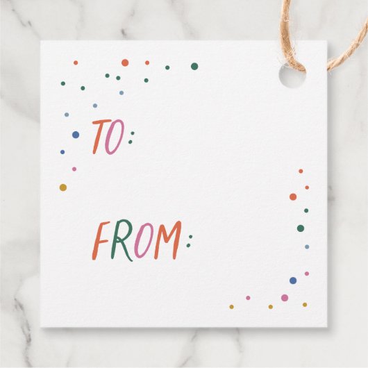 メリーお洒落カラフルクリスマス新年おめでとう フェイバータグ (裏面)