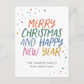 メリーお洒落カラフルス・クリスマスの新年の節句 シーズンポストカード (正面)