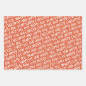 メリーお洒落クリスマスおめでとう年始ラッピング ラッピングペーパーシート (正面2)