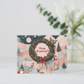 メリーお洒落クリスマスとフェスティバルリース シーズンポストカード (スタンド正面)