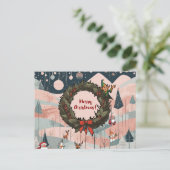 メリーお洒落クリスマスとフェスティバルリース ポストカード (スタンド正面)