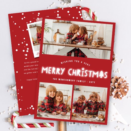 メリーお洒落クリスマスグローモダンシック3写真 シーズンカード