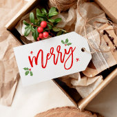 メリーお洒落クリスマスタイポグラフィスクリプト ギフトタグ