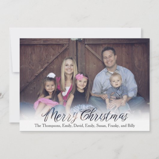 メリーお洒落クリスマスフォトカード1枚の写真 シーズンカード (正面)