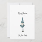 メリーお洒落クリスマス北欧ブルー格言 シーズンカード (正面)