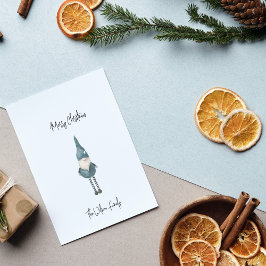 メリーお洒落クリスマス北欧ブルー格言 シーズンカード