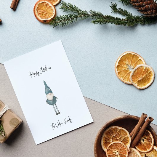 メリーお洒落クリスマス北欧ブルー格言 シーズンカード