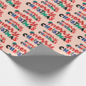 メリーお洒落クリスマス文字甘いギフトシームレス ラッピングペーパー (角)