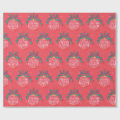 メリーお洒落クリスマス |クリスマス ラッピングペーパー (フラット)