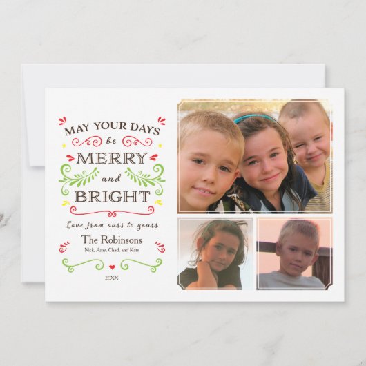 メリーお洒落&ブライト（白） Holiday 3写真 シーズンカード (正面)