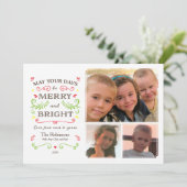 メリーお洒落&ブライト（白） Holiday 3写真 シーズンカード (スタンド正面)