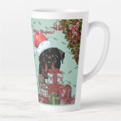 メリーお!ロットワイラーサンタハットクリスマスギフト カフェラテマグ (右)