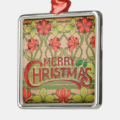 メリーかわいらしクリスマスアールヌーボービクトリアン メタルオーナメント (左)