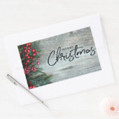 **メリーかわいらしクリスマス**クリスマス 長方形シール (封筒)