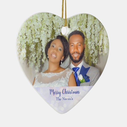 メリーかわいらしスの結婚写真 セラミックオーナメント (右)