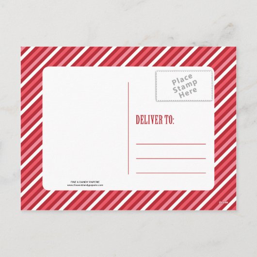 メリーがと縞で飾ります%PIPE%の休日の写真の郵便はがきをあって下さい シーズンポストカード (裏面)
